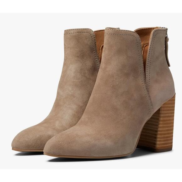 Steve Madden Thrived Boots 6.5 Tan Beige NWOT Ankle Booties Western Heel Suede - Picture 1 of 10